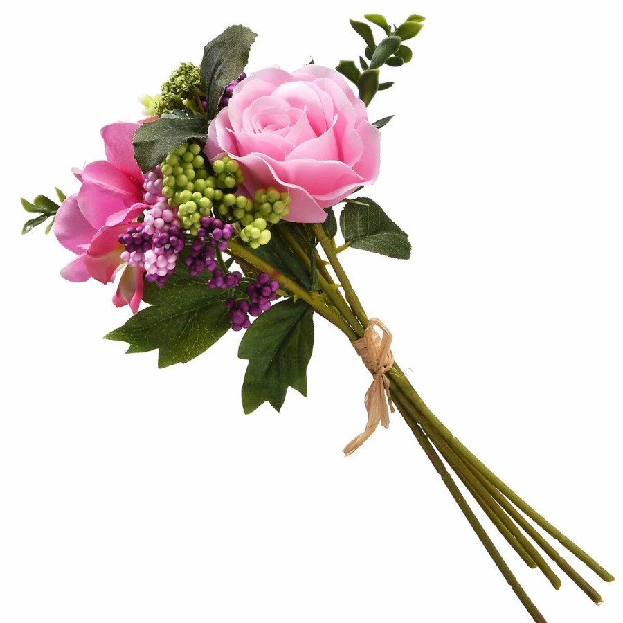 * Artificial Plants | Artificial Plants National Tree 12In. Pink Rose Bundle