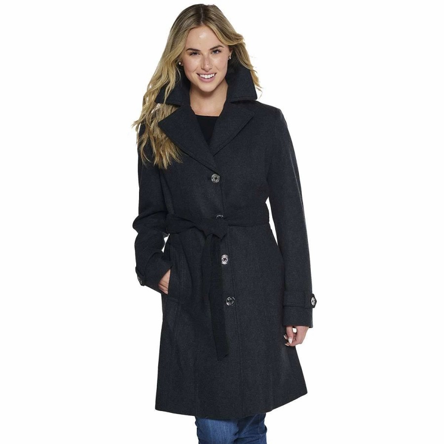 * Coats | Coats Womens Michael Kors Single Breasted Belted Wool Coat