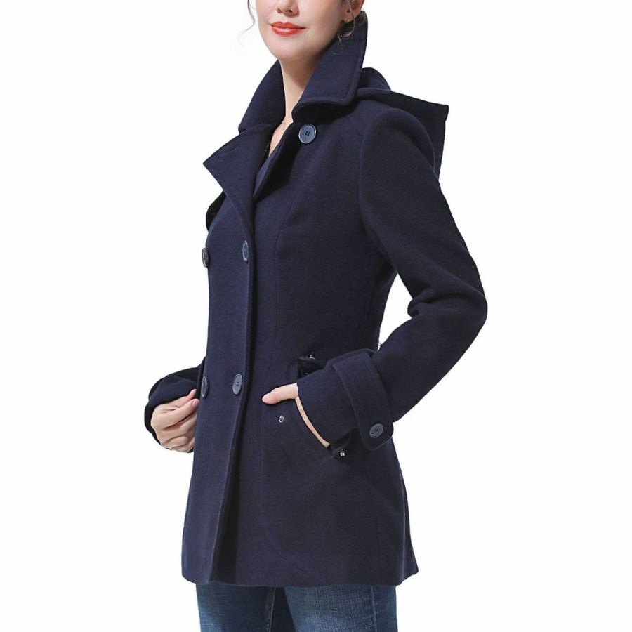 * Coats | Coats Womens Bgsd Hooded Wool Peacoat