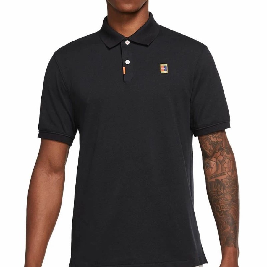 * Men'S | Nike The Nike Men'S Tennis Polo Black