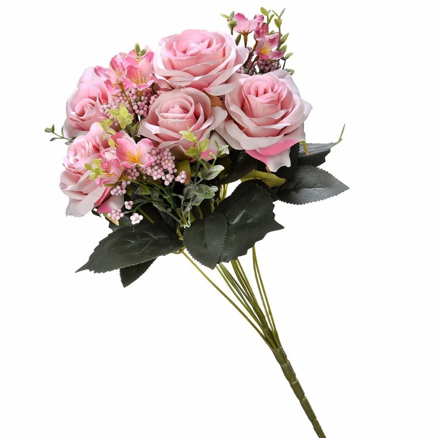 * Artificial Plants | Artificial Plants National Tree 18In. Pink Rose Bundle