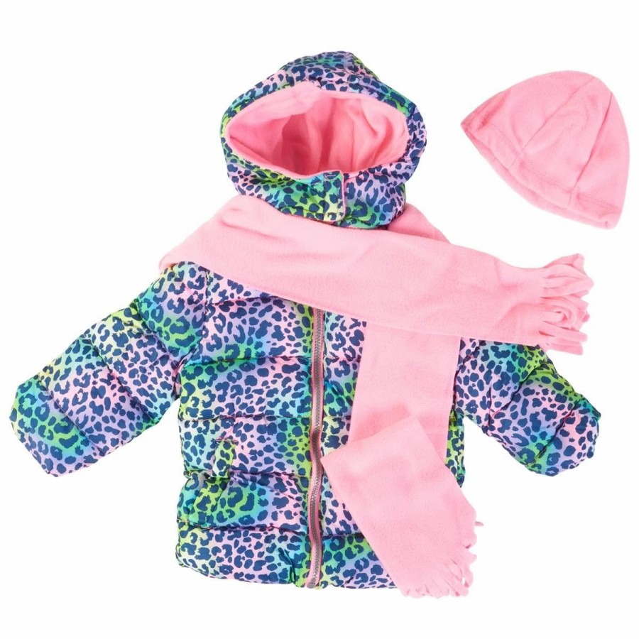 * Coats | Coats Toddler Girl Pink Platinum Ombre Cheetah Puffer Coat