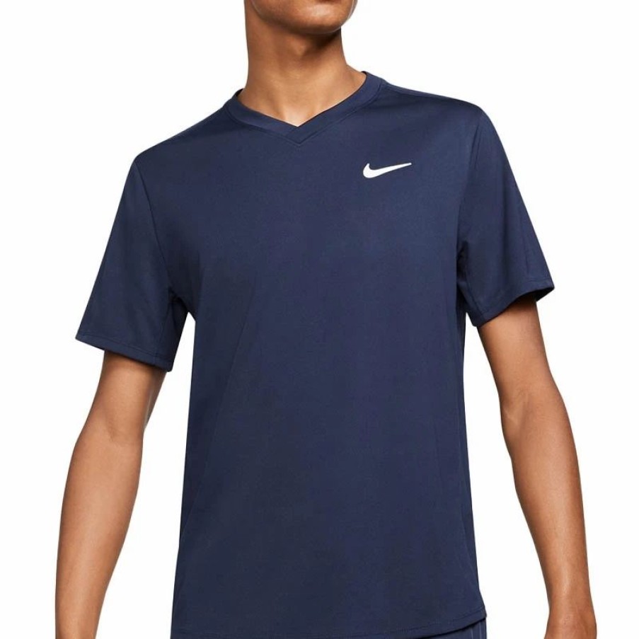 * Men'S | Nike Court Dry Victory Men'S Tennis Crew Navy