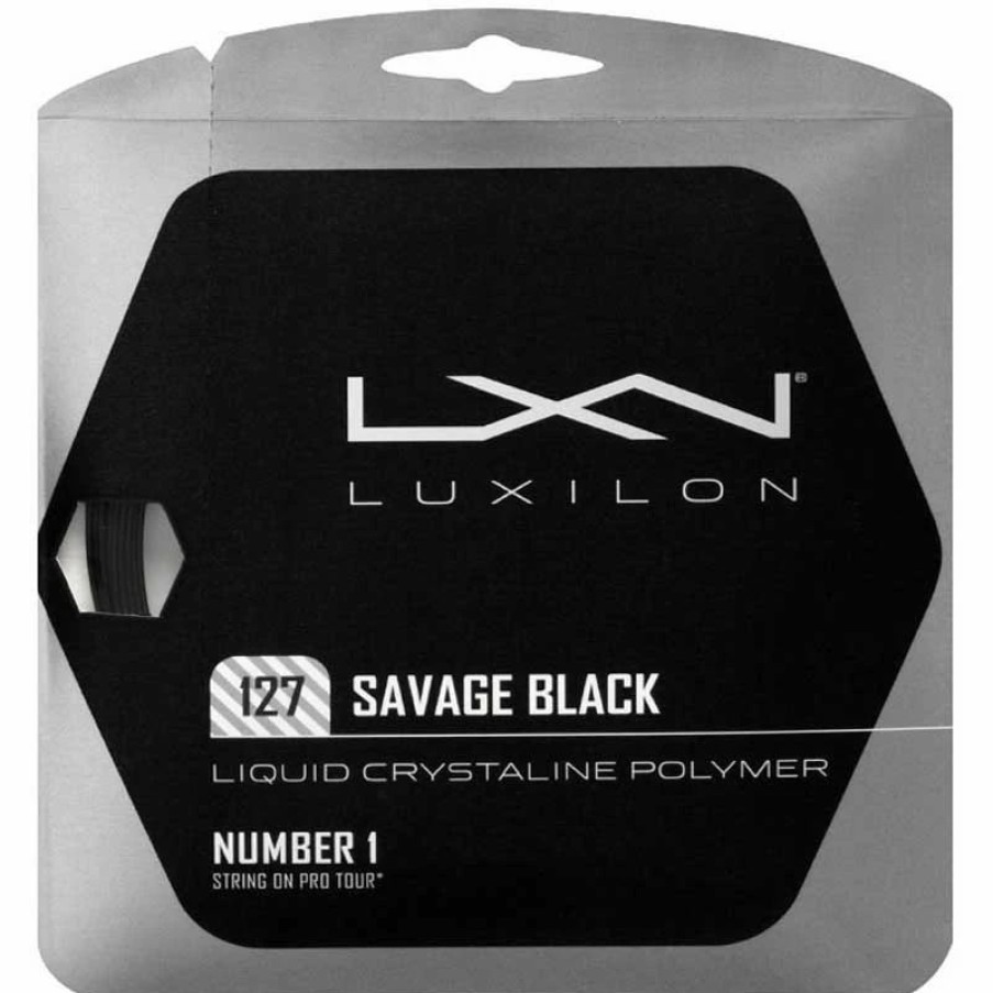 * Sets | Luxilon Savage 127 Tennis String Set Black