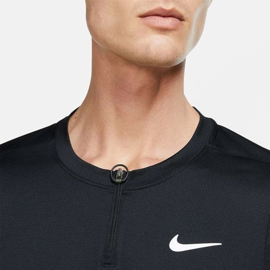 * Men'S | Nike Court Advantage Half Zip Men'S Tennis Top Black