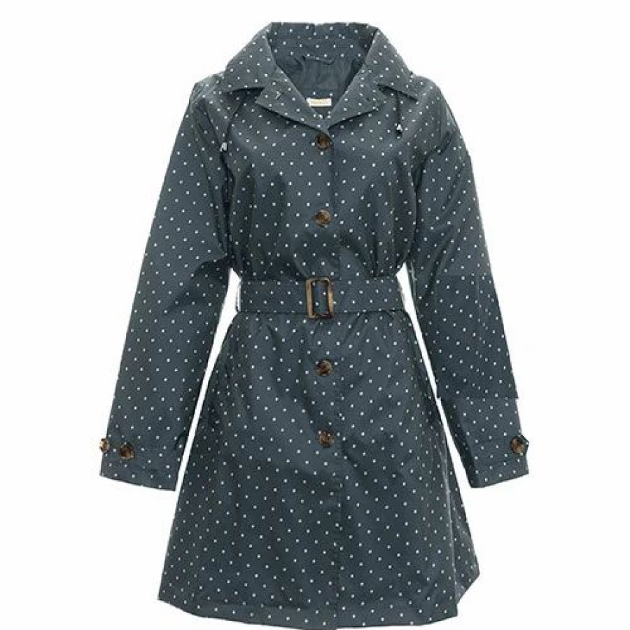 * Coats | Coats Womens Capelli Mid Length Simple Dot Print Trench Coat