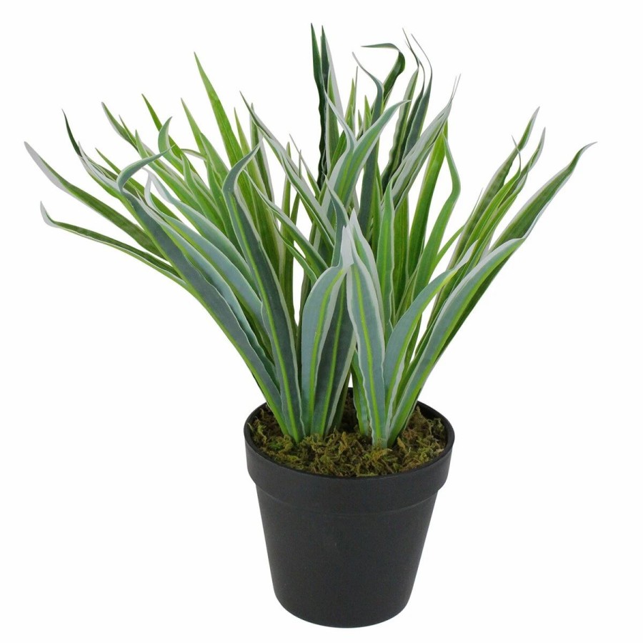 * Artificial Plants | Artificial Plants Northlight Seasonal 13 Two-Tone Artificial Grass Potted Plant