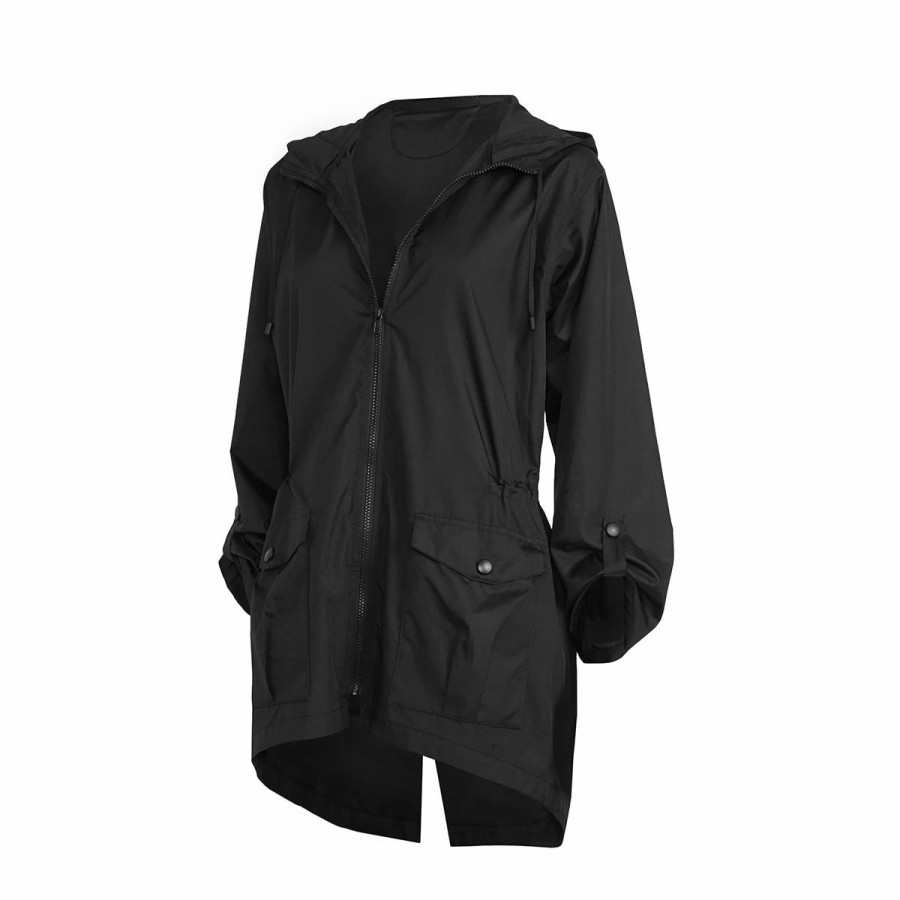 * Coats | Coats Womens Shedrain Hi Low Poncho Rain Jacket Black