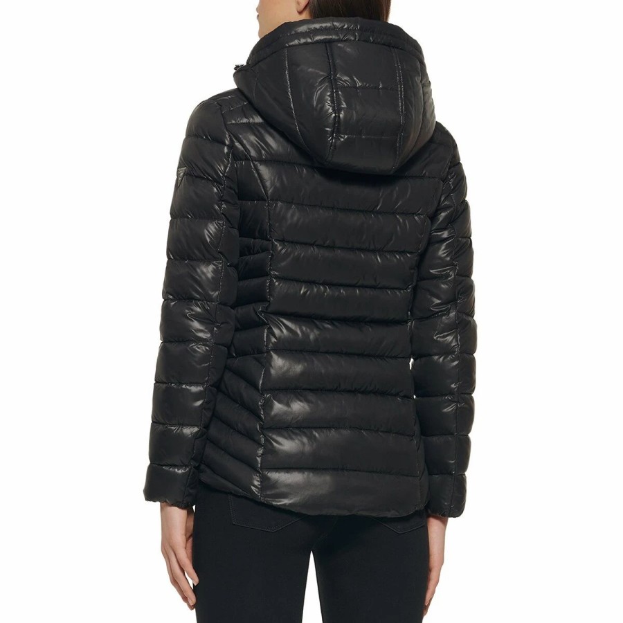 * Coats | Coats Womens Guess Short Hooded Puffer Coat