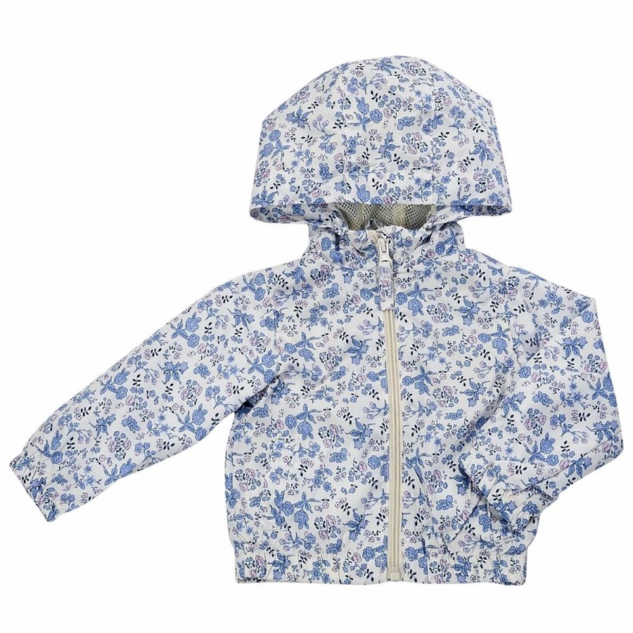 * Coats | Coats Baby Girl (12-24M) Pink Platinum Ditzy Floral Windbreaker Jacket