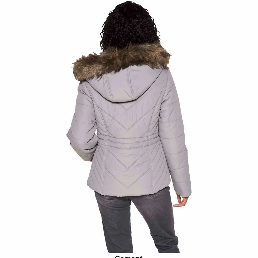 * Coats | Coats Plus Size Maralyn & Me Short Puffer Jacket With Waist Drawcord