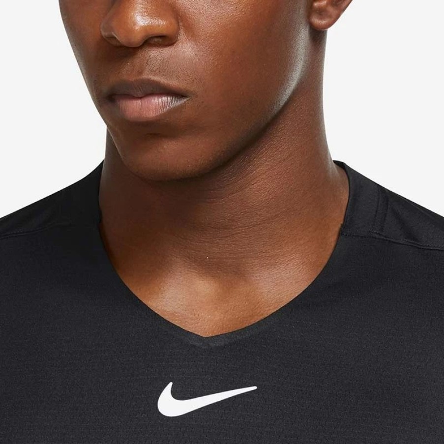 * Men'S | Nike Court Advantage Men'S Tennis Top Black