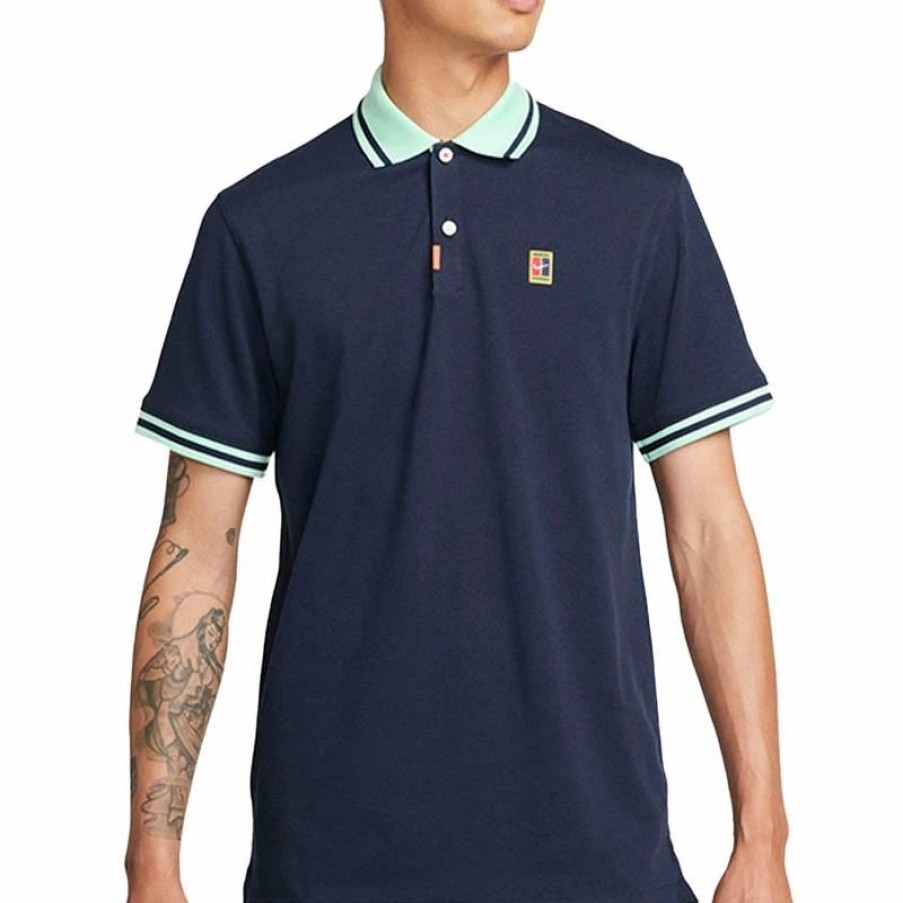 * Men'S | Nike The Nike Men'S Tennis Polo Navy