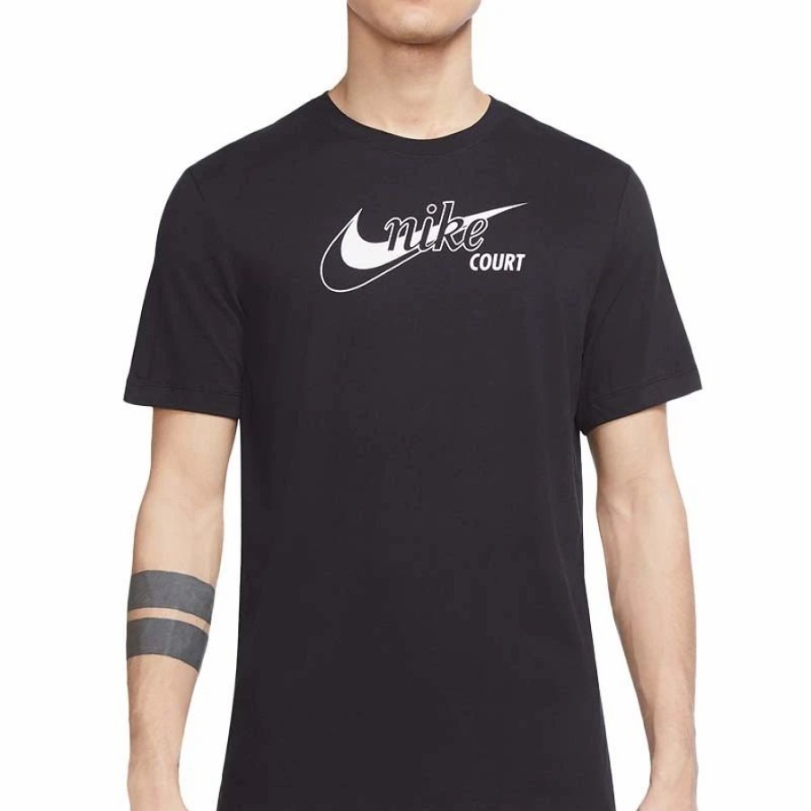 * Men'S | Nike Court Swoosh Men'S Tennis Tee Black