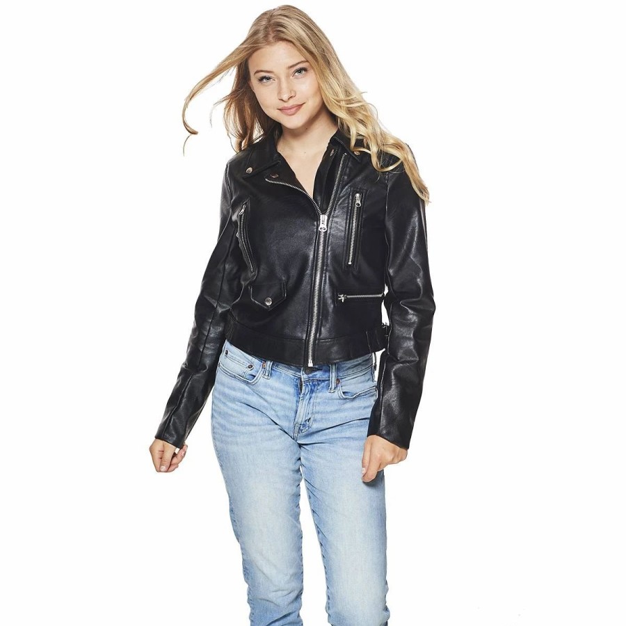 * Coats | Coats Juniors Love Tree Faux Leather Biker Jacket