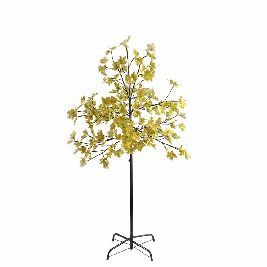 * Artificial Plants | Artificial Plants Northlight Seasonal 5Ft. Pre-Lit Led Maple Leaf Artificial Tree