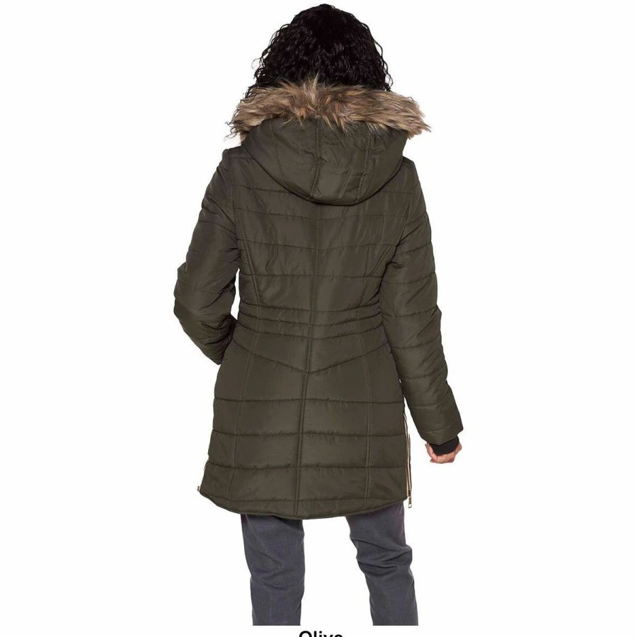 * Coats | Coats Womens Maralyn & Me Puffer Jacket With Contrast Zipper & Hood