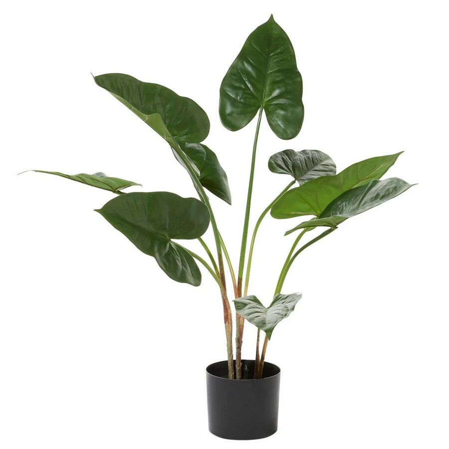 * Artificial Plants | Artificial Plants 9Th & Pike Tall Artificial Anthurium Leaf Plant With Metal Pot