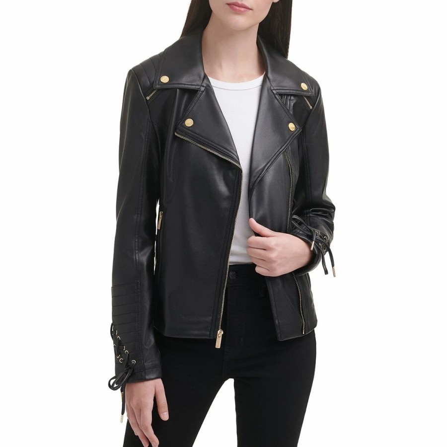 * Coats | Coats Womens Guess Faux Leather Jacket