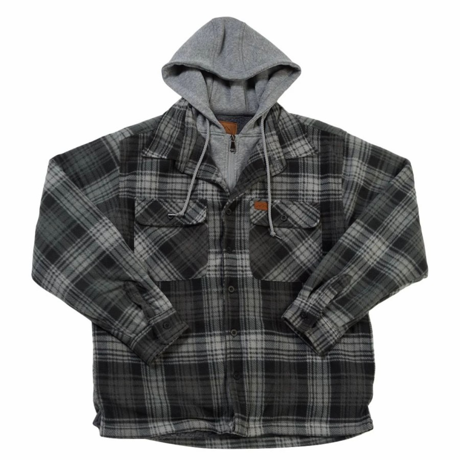 * Coats | Coats Mens Mountain Ridge Polar Fleece Jacket Black/Grey