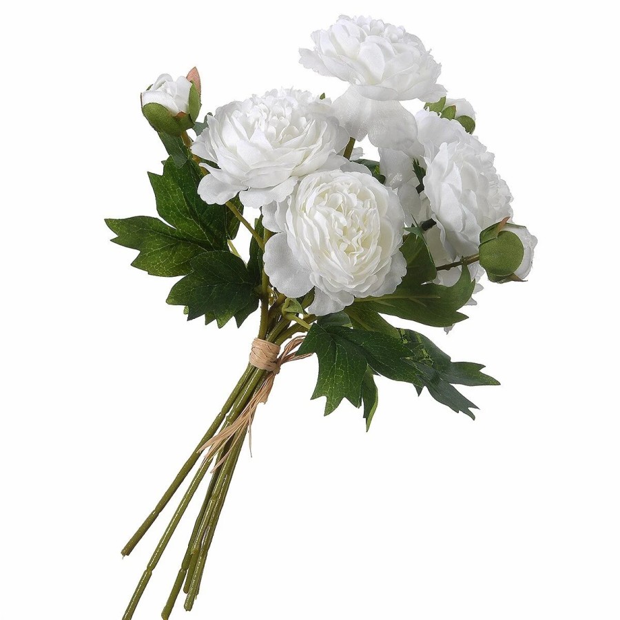 * Artificial Plants | Artificial Plants National Tree 12In. White Peonies Bundle