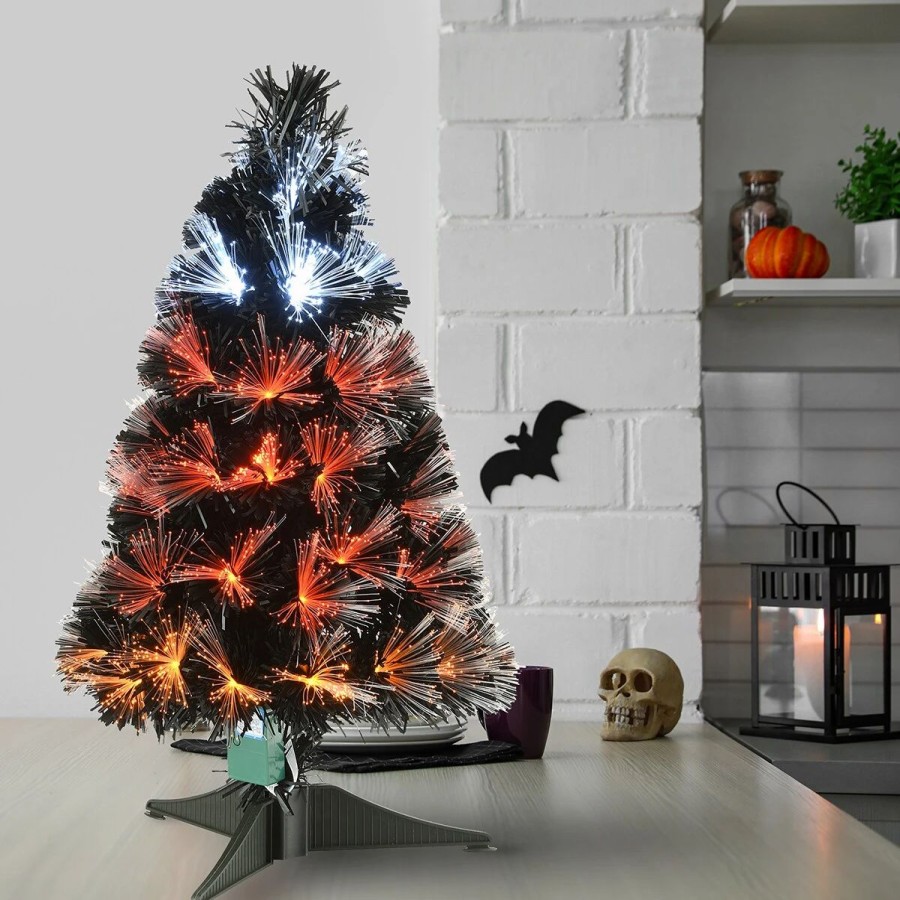 * Artificial Plants | Artificial Plants National Tree 2Ft. Black Fiber Tree With Candy Corn