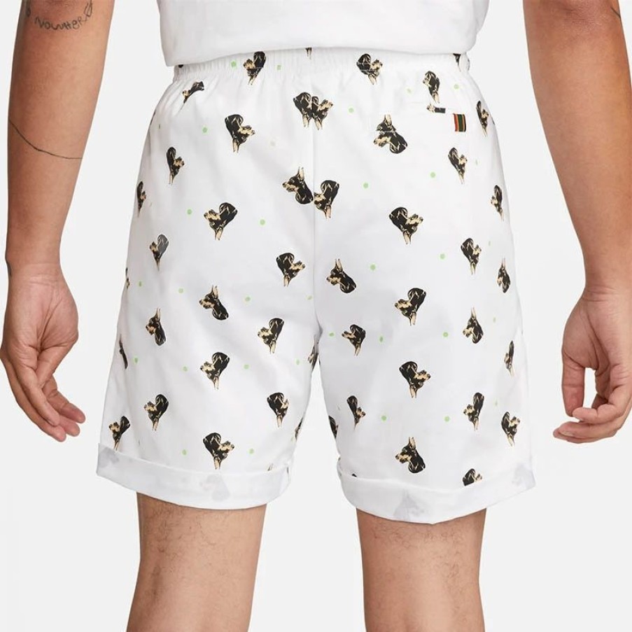 * Men'S | Nike Heritage Printed Men'S Tennis Short White