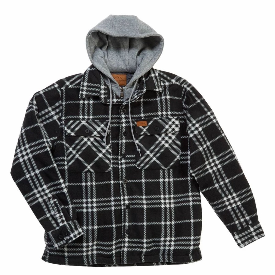 * Coats | Coats Mens Mountain Ridge Polar Fleece Jacket Black/White