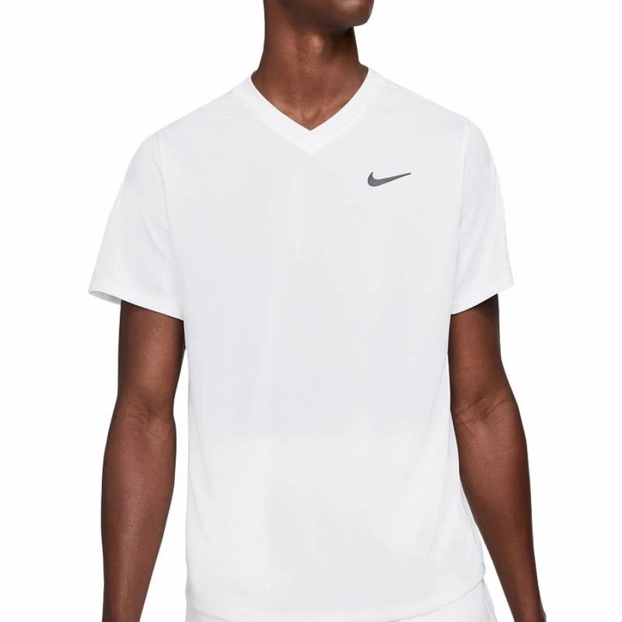 * Men'S | Nike Court Dry Victory Men'S Tennis Crew White