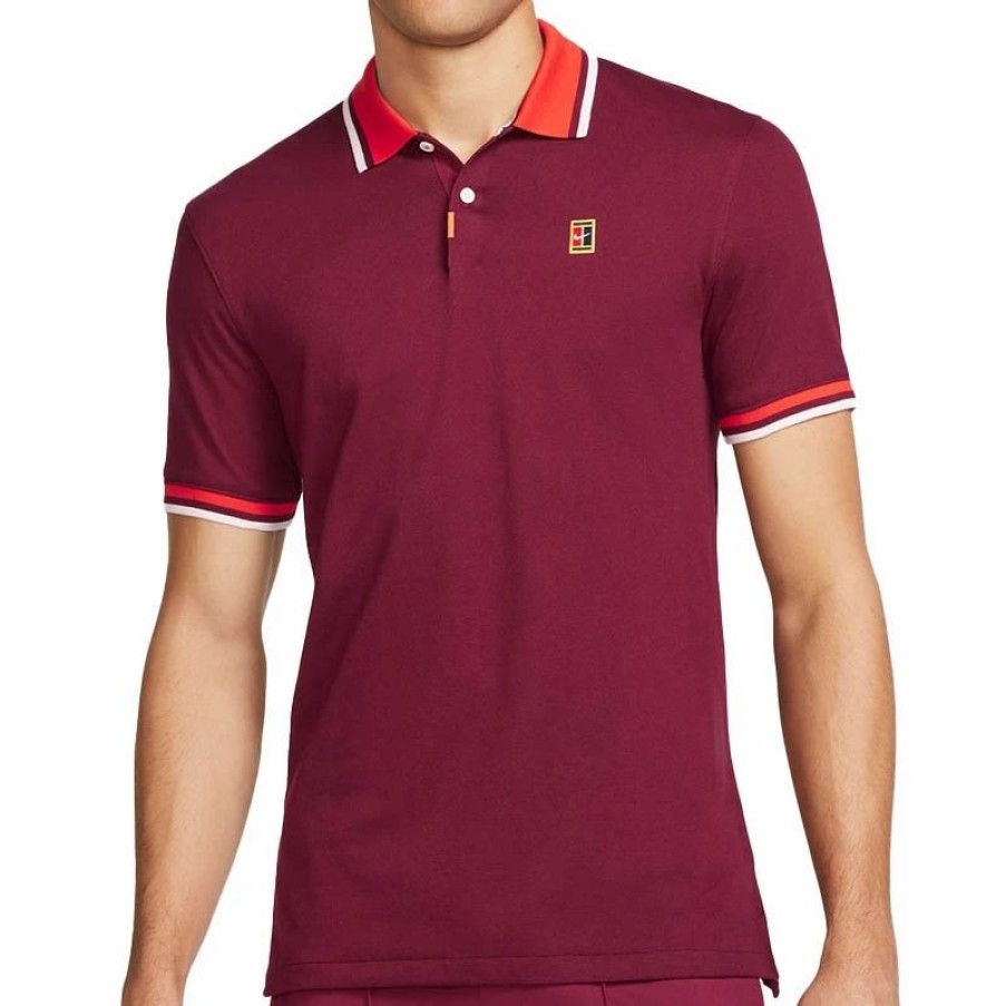 * Men'S | Nike The Nike Men'S Tennis Polo Burgundy