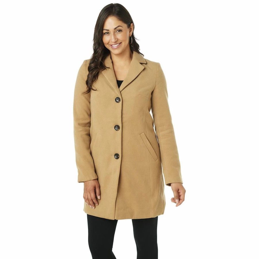 * Coats | Coats Womens Maralyn & Me Single Breasted Faux Wool Coat