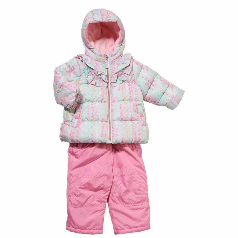 * Coats | Coats Baby Girl (12-24M) Wippette Rainbow Cheetah Ruffle Snowsuit