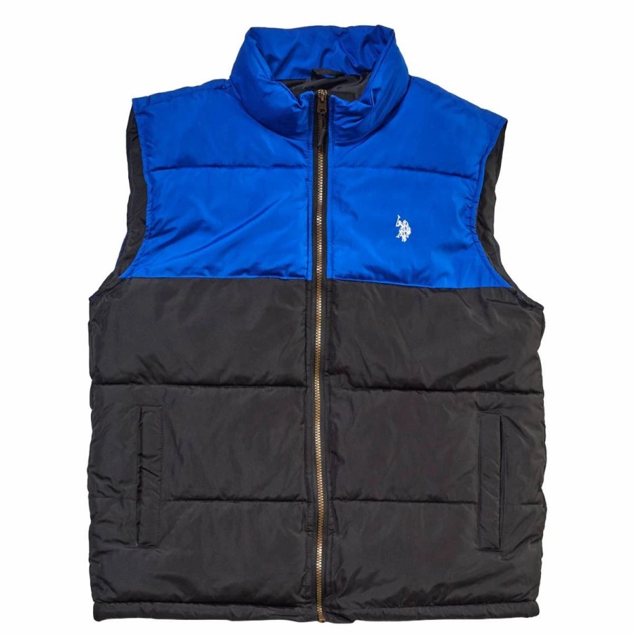 * Coats | Coats Mens U.S. Polo Assn. Color Block Puffer Vest Blue/Black